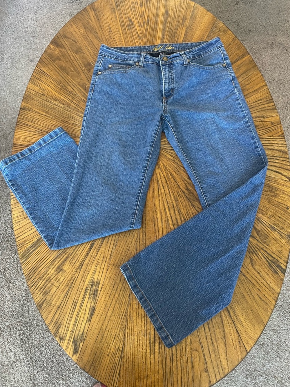 Vintage bill blass Women's 8P Bootcut Jeans Butterfly Embellished Pockets